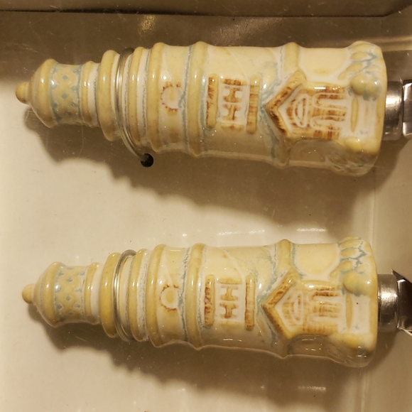 HOME studio hand painted light house spreaders - Picture 3 of 4